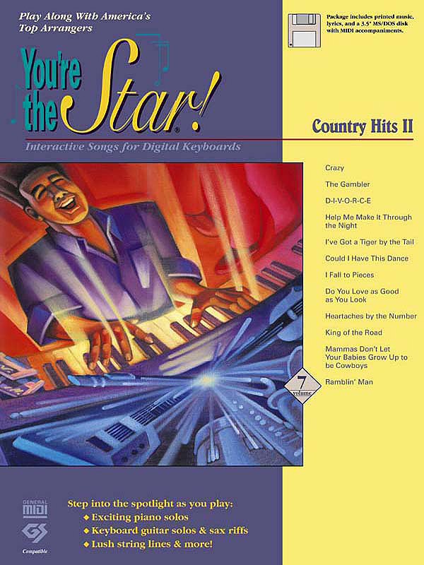 You're the Star! Country Hits II MIDI Files with SongBook